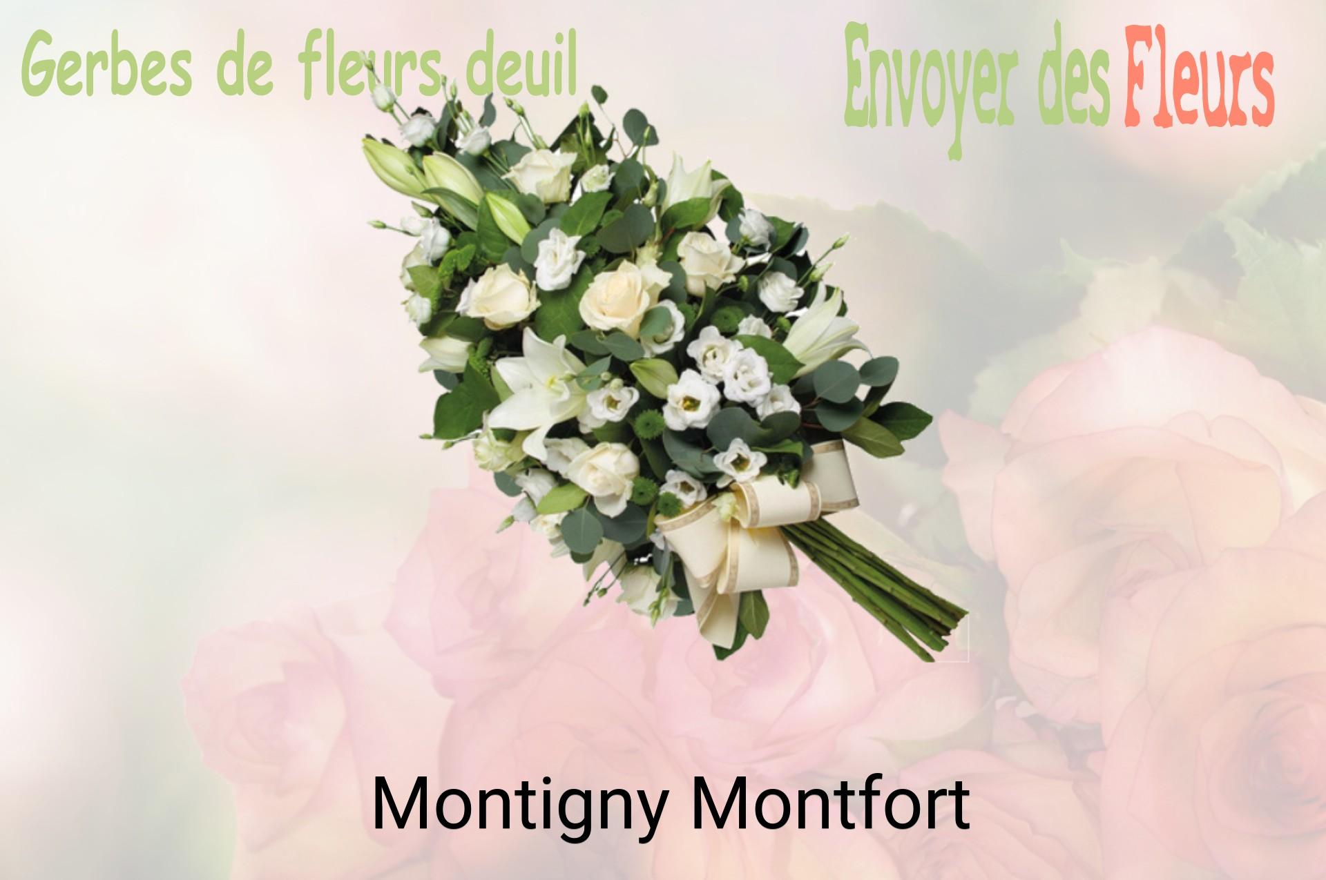 Gerbe de fleurs de deuil livrée à Montigny-Montfort